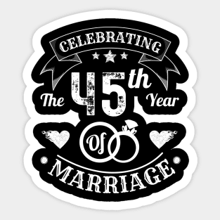 Celebrating The 45th Year Of Marriage Sticker